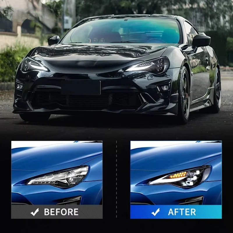 Фары VLAND Full LED для Scion FR-S 2012 года и новее, с последовательным включением, для FT86 GT86 BRZ, передние фары от производителя (art.: 3920dc2e3bceb) - 3920dc2e3bceb