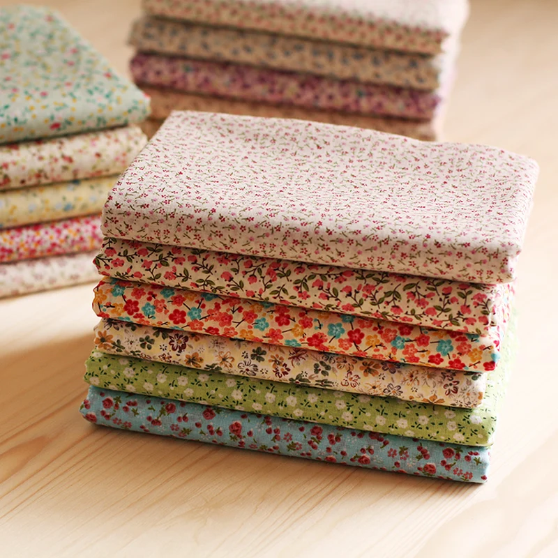 145 см x 50 см, мягкая чистая хлопковая ткань с маленьким цветочным принтом, платья-рубашки, пижамы, Детская одежда для отдыха, одежда «сделай сам», швейная ткань 170 г/м