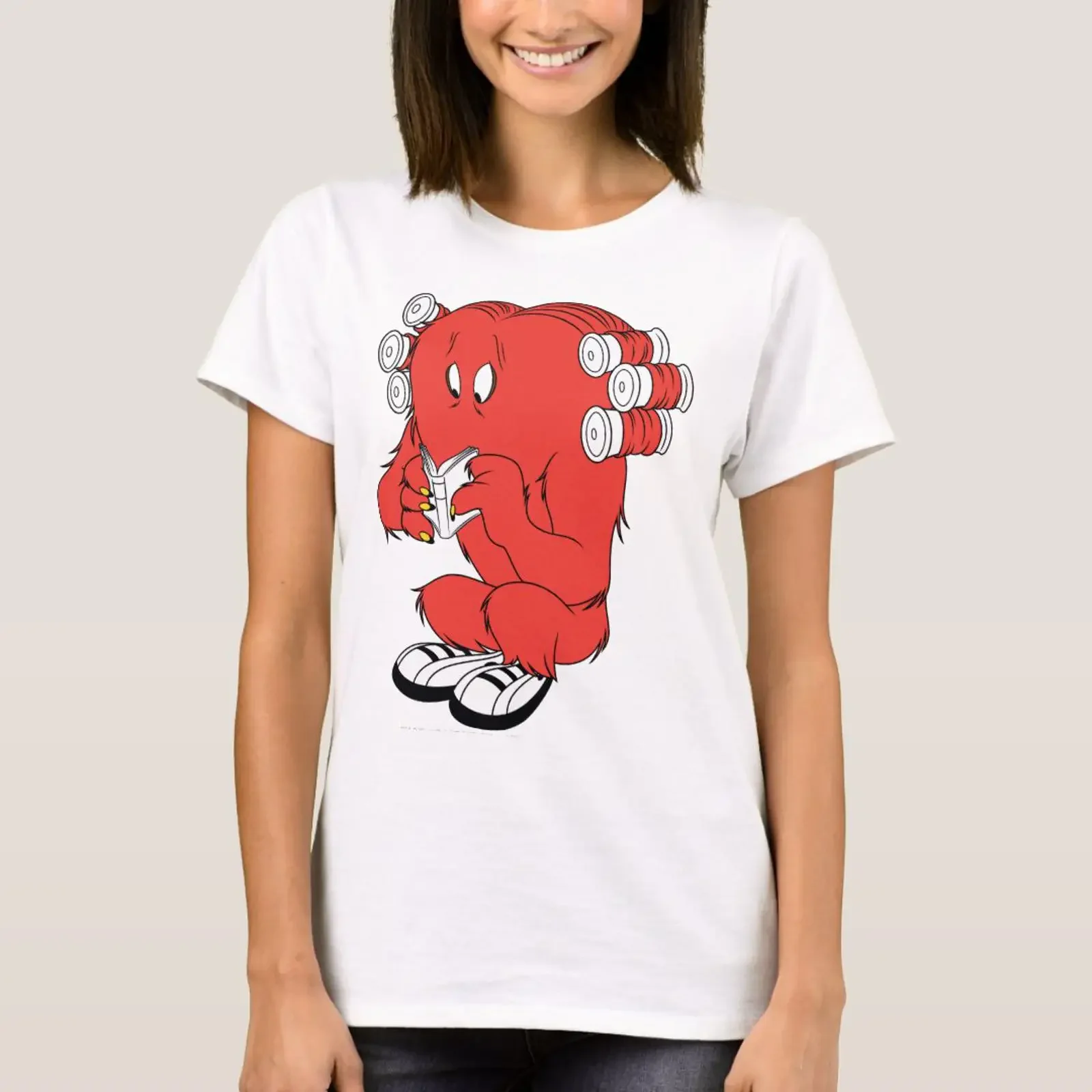 Фото Футболка Gossamer Reading Full Color в винтажном стиле, повседневная, с эффектом потертости, для ежедневной носки, с графическим принтом, слегка стильная, универсальная №1