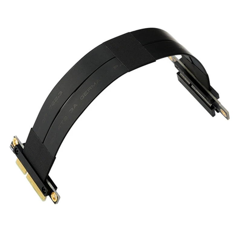 

PCI-E 3.0 4X To 4X Graphics Card Extension Cable PCI-E X4 To X4 Male To Female Transfer Cable 180 Degrees