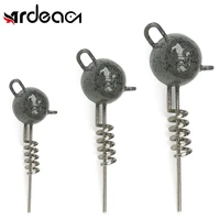 ardea flexhead pike micro jig rig sinker 5g7g10g15g20g25g30g50g screw fixed lead jigs head soft bait with connect needle