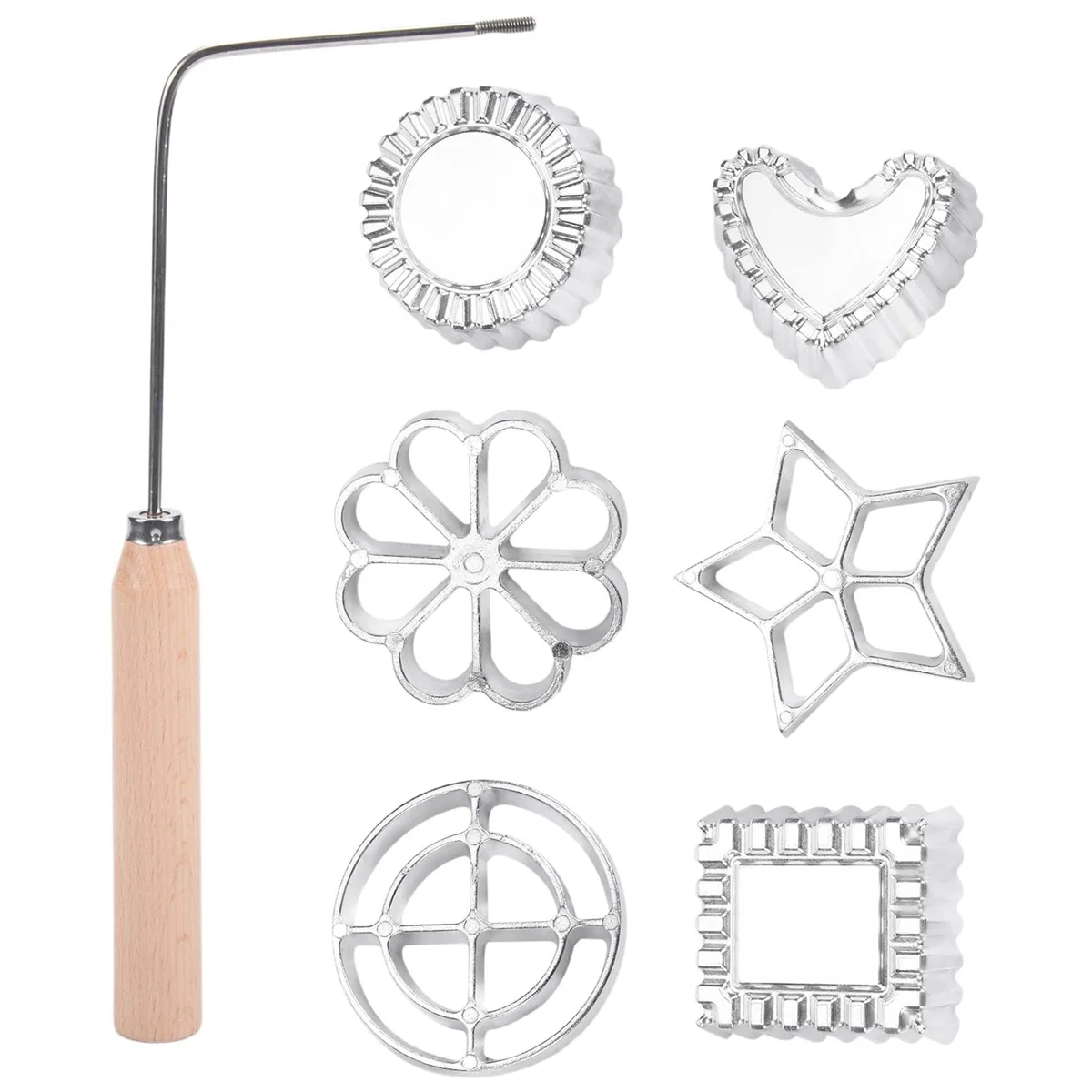 Achappam форма Bunuelos с ручкой Набор розеток Сердце Звезда круг квадратное печенье