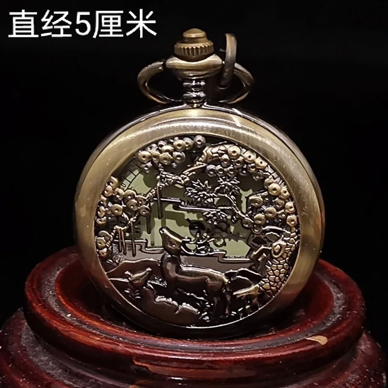 

Antique Antique Miscellaneous Collection Antique Vintage Old-Fashioned Mellow Old Object Sika Deer Mechanical Pocket Watch