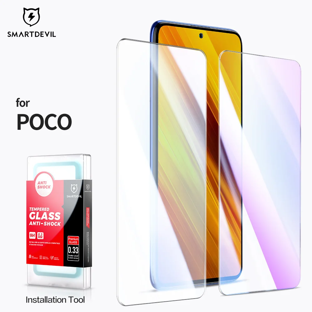 

Закаленное стекло SmartDevil для Xiaomi POCO F3 F4 GT X4 X3 NFC X4 Pro, 2 шт.
