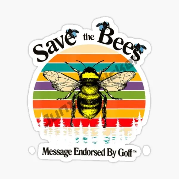 Стикер быть добрым пчела цветок Ретро дизайн красочное средство для защиты