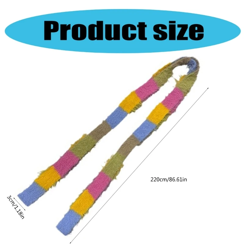 SZL вязаный узкий шарф для женщин шейный платок сумка с ручкой накидка