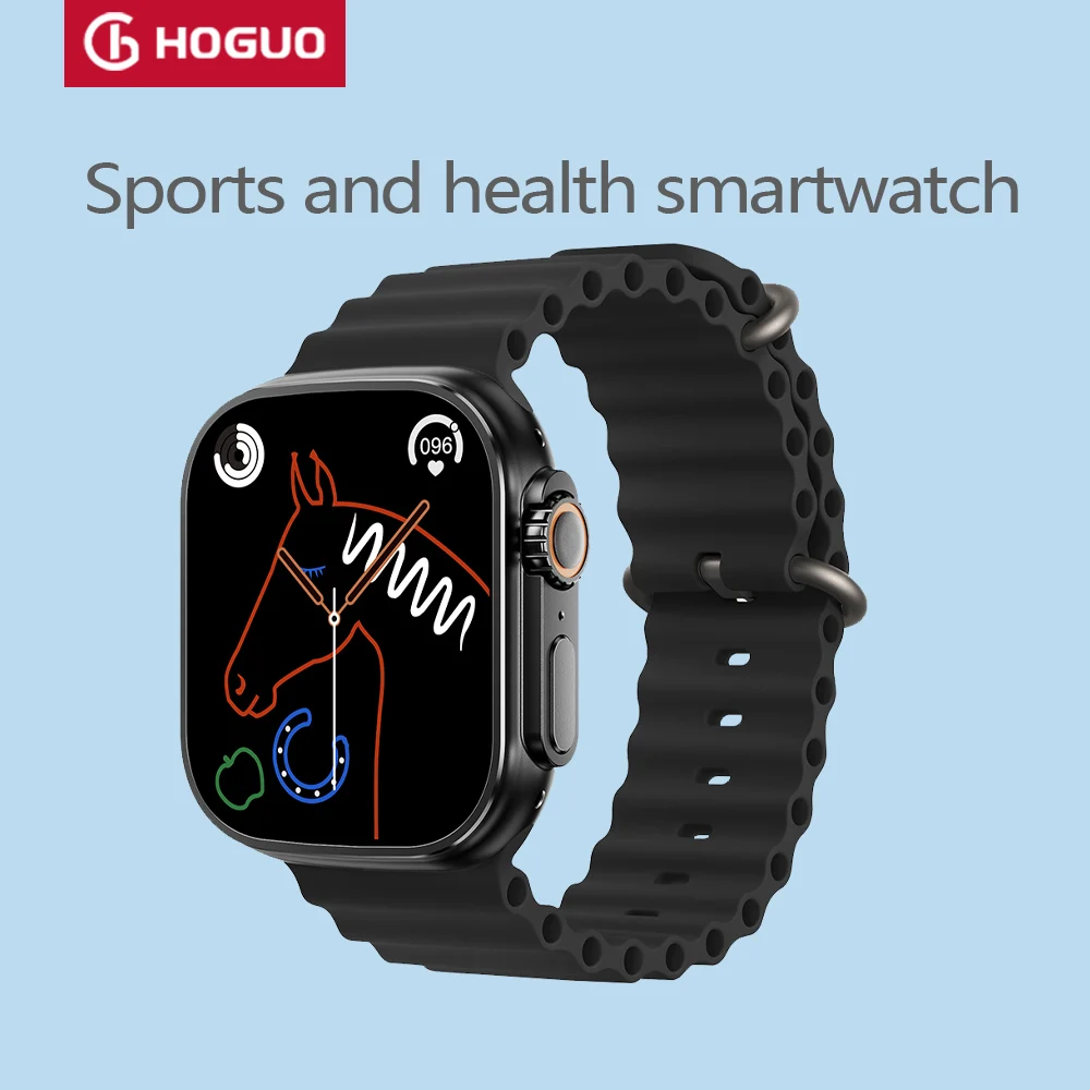 

Hoguo Smart Watch Ultra 8 NFC Men Women Smartwatch GPS Track Thermometer Bluetooth Call Waterproof Multi-Sports For Apple