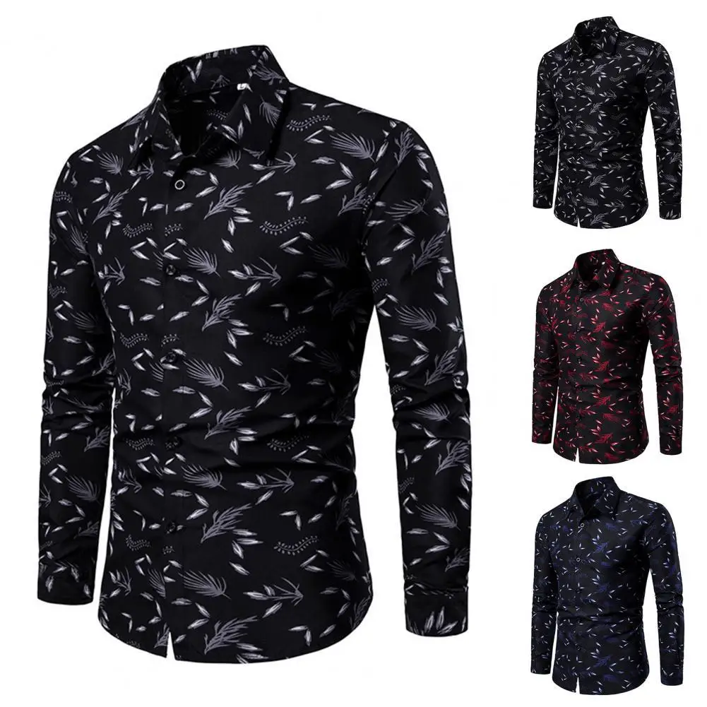 

Male Stylish Slim-fitting Buttoned Shirt Temperament Shirt Slim Fit for Travel