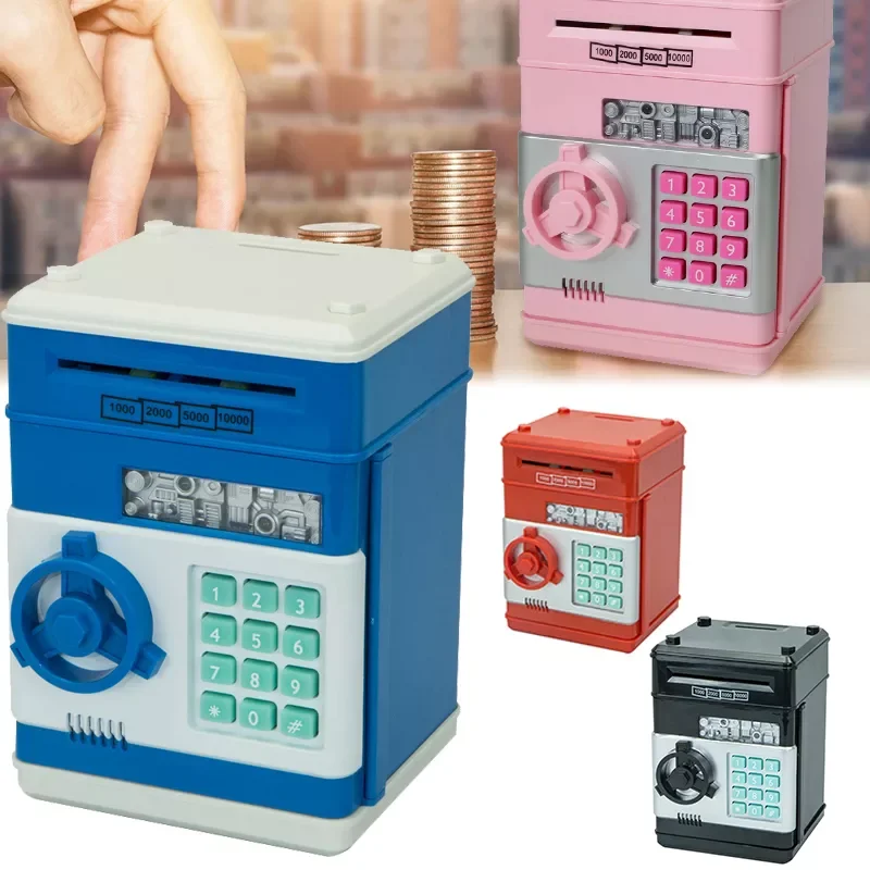 

Electronic Piggy Bank Safe Box Money Boxes For Children Digital Coins Cash Saving Safe Deposit Mini ATM Machine Kid Toy Gifts