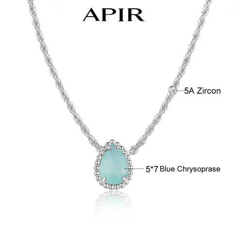 APIR драгоценный камень ожерелье с каплями воды в богемном стиле женское ожерелье с подвеской 5A цирконовая цепочка ожерелье ювелирные изделия на каждый день