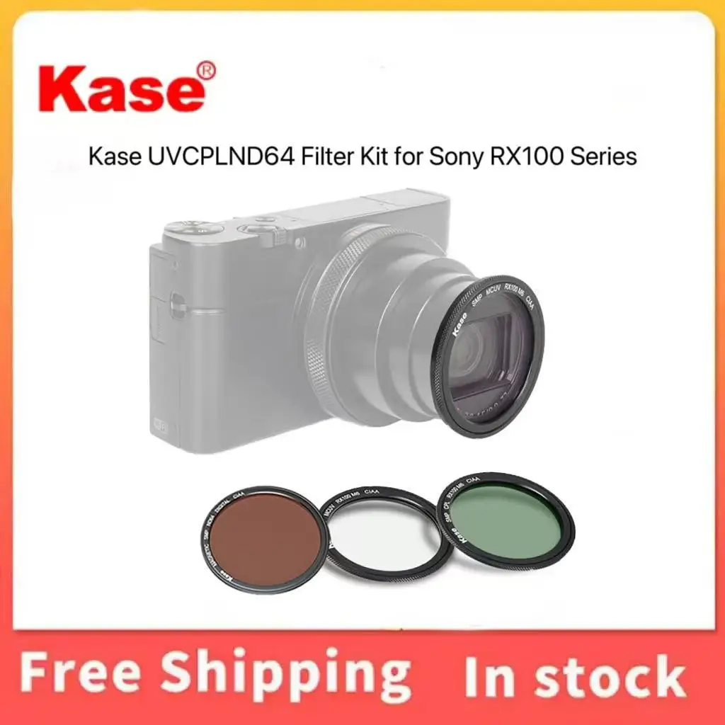 Фото Комплект фильтров Kase UVCPLND64 для камер серии Sony RX100: нейтрально-серый фильтр с функциями УФ-фильтра и поляризатора. №1