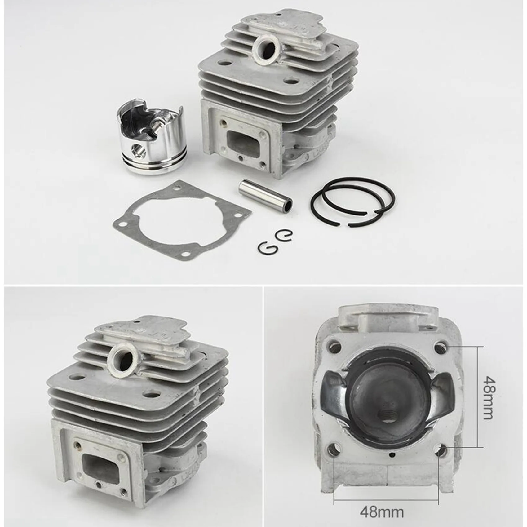 Фото A02F-3X, 44 мм, 52CC цилиндр в сборе 1E44F-5 44F-5 44-5 BG520 CG520, комплект поршня в сборе, детали триммера №3