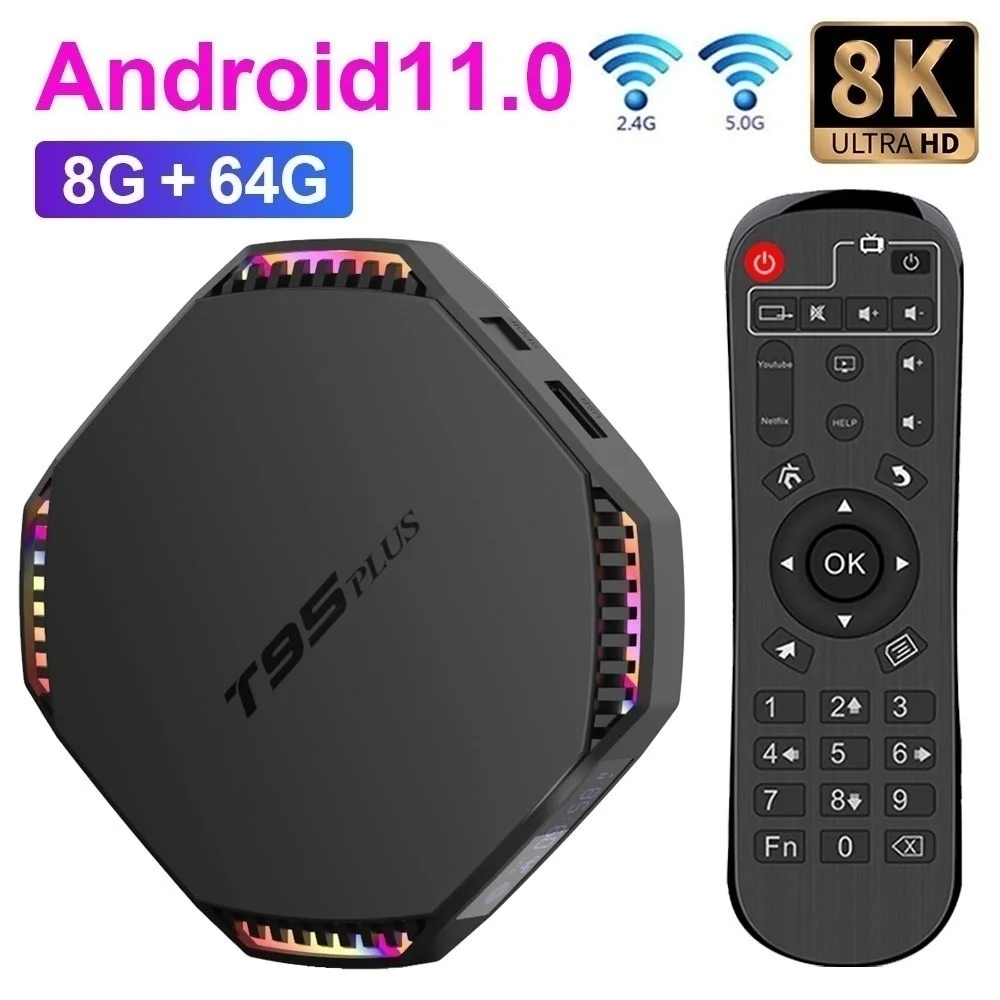 

Smart TV BOX Android 11.0 8K Ultra HD 2.4G/5G Dual Wifi BT5.0 4GB 8GB RAM 64GB ROM Set Top BOX RK3566 Quad Core 3D Free shipping