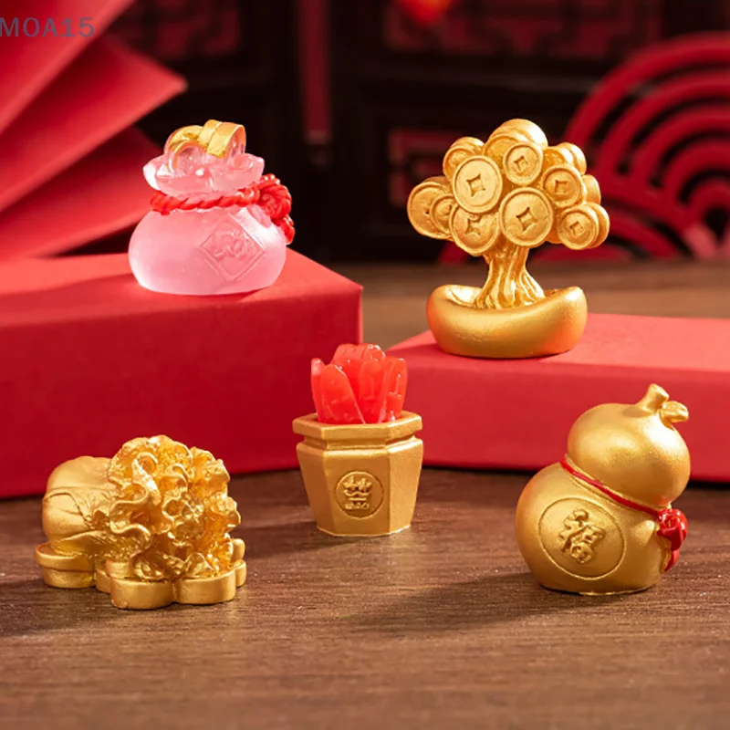 Китайский цитрин деньги дерево Бог фэн-шуй Фа-Цай удача миниатюрный Новогодний