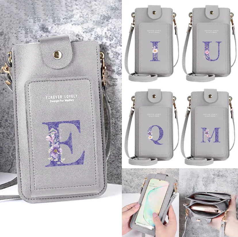 

Soft Leather Wallets Women Bags Touch Screen Cell Phone Purse Crossbody Shoulder Strap Handbag for Female Luxury Messenger Bags