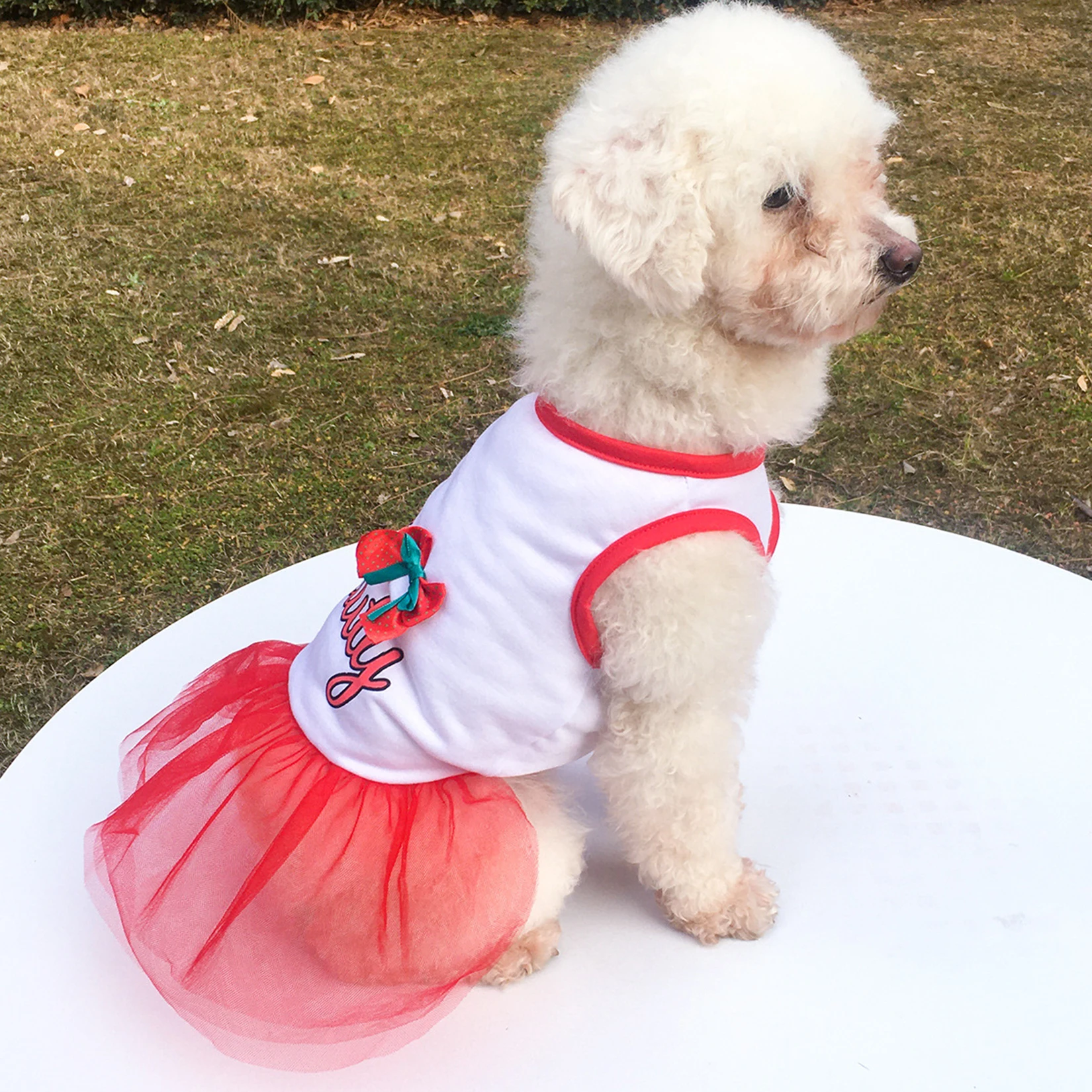 

Cute Pet Clothing Summer Dog Vest Pretty Cat Dogs Skirts Small Dogs Bowknot Thin Teddy Puppy Dog Clothes T-shirt Sleeveless Vest