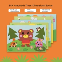 three dimensional 3d puzzle eva stickers childrens handmade kindergarten single figure animal toy stickers holiday gifts