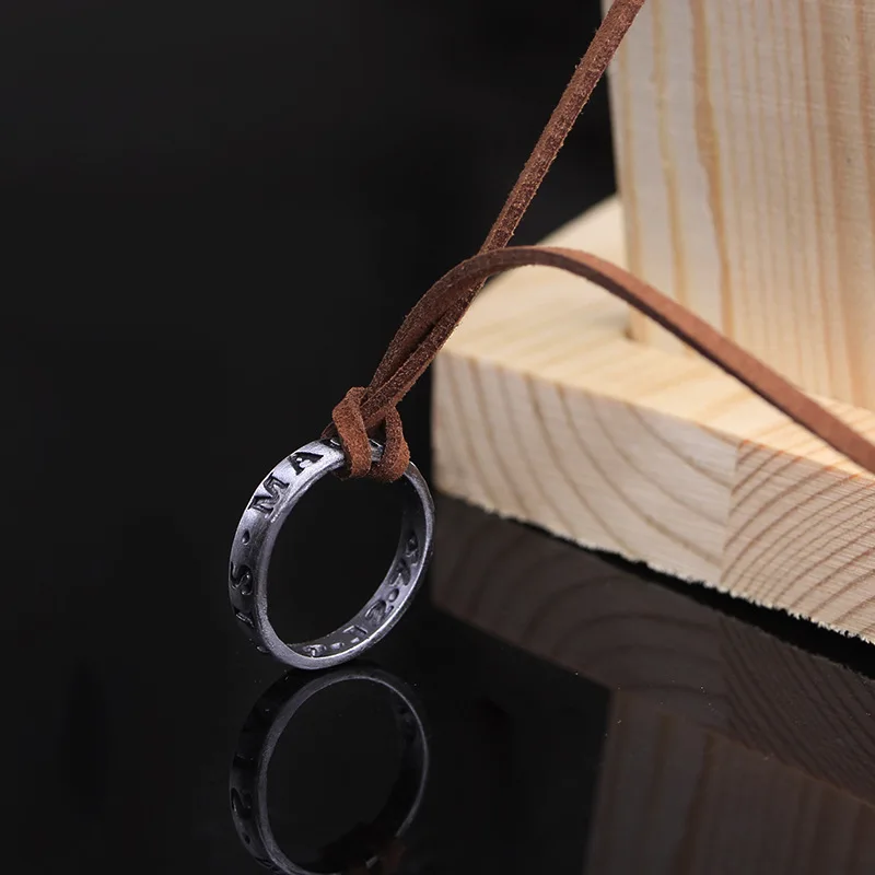 

Uncharted 4 Nathan Drake Ring Necklace for men anime movies Uncharted necklace father day gift cosplay accessory unique