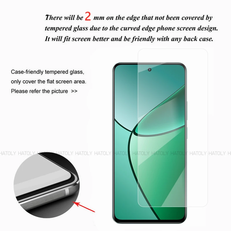 2/4 шт. защитная пленка для экрана Realme 12 Plus закаленное стекло полное клеевое