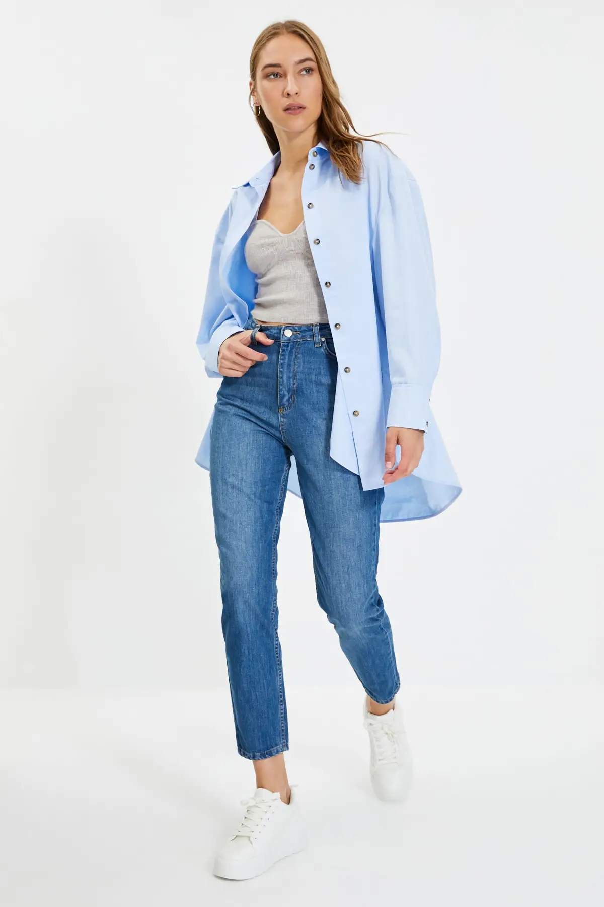 

Trendyol High Bel Mom Jeans TWOAW22JE0926