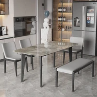 italian luxury imported rock table small household solid wood dining table and chair combination simple modern dining table