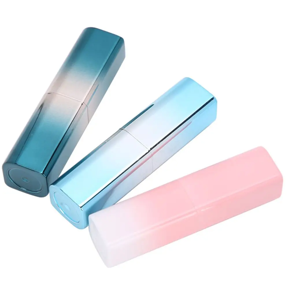 

Пластиковая магнитная пряжка для девочек, креативный пустой тюбик для губной помады градиентного цвета, «сделай сам», пустой многоразовый тюбик для бальзама для губ
