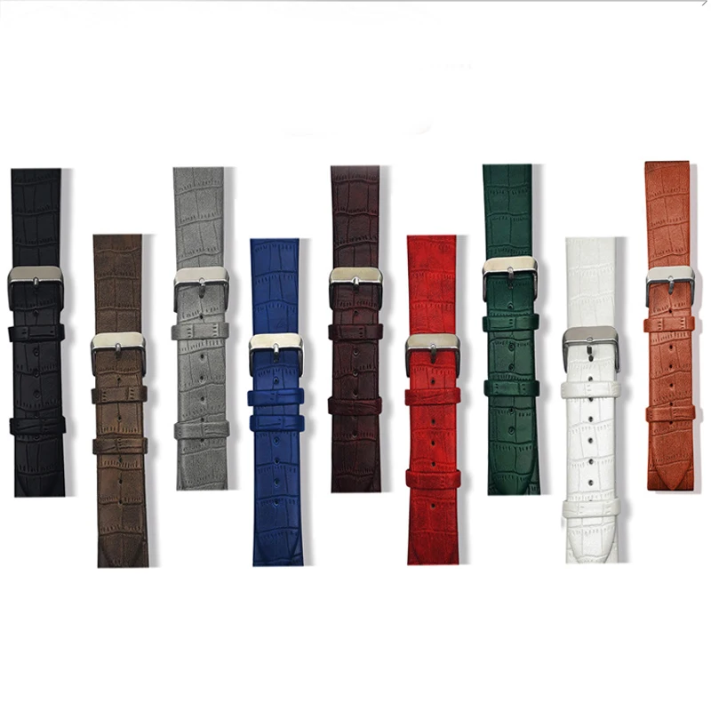 

20mm 22mm Genuine Leather band for Samsung Galaxy watch 4/classic/Active 2 46mm/42mm/40mm/44mm bracelet Amazfit GTS 2/2e/3 strap