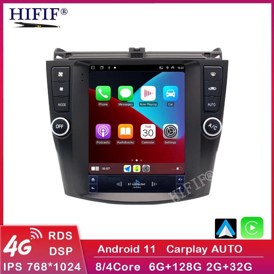 

9.7 inch Android 10.0 2+32G 8-core Car Radio Stereo GPS Player For 2003 2004 2005 2006 2007 Honda Accord 7 4G DSP IPS