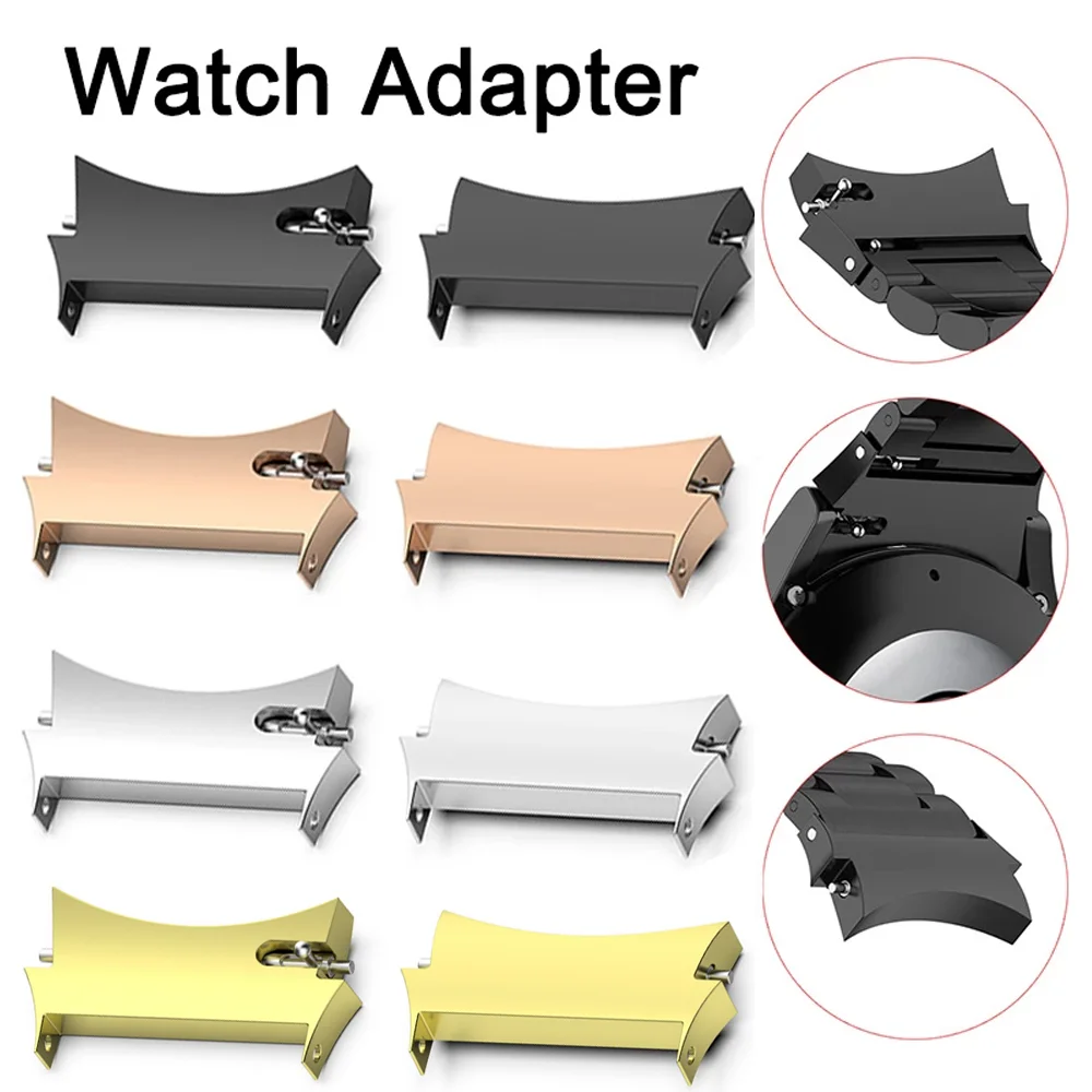 

Metal Connector for Samsung Galaxy Watch 4 40mm 44mm Stainless Steel Adapter Galaxy Watch 4 Classic 42mm 46mm accessories