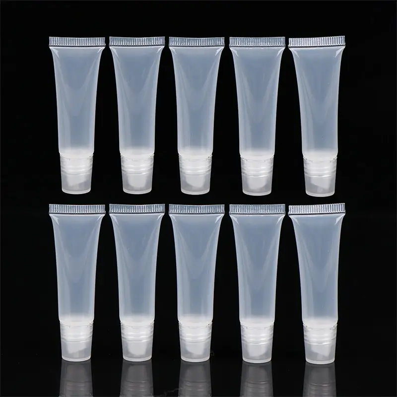 5/10Pcs 5ml Empty Lip Gloss Tubes Lipstick Tube Lip Balm Soft Tube Makeup Squeeze Clear Lip Gloss Container Bottle