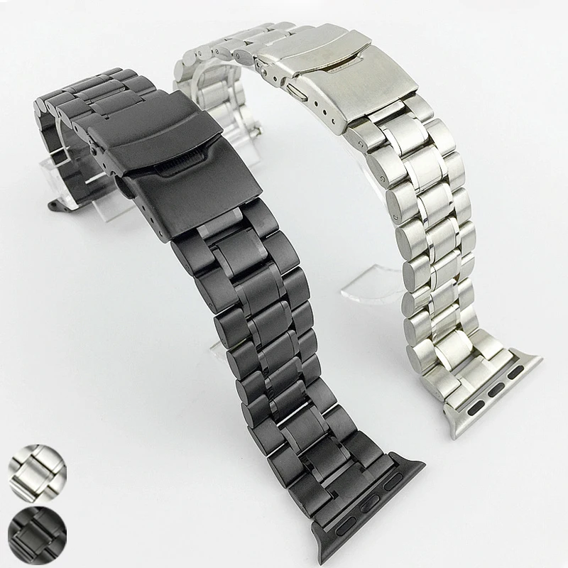 

Stainless Steel Strap For Apple Watch Band 7 41 45mm 38mm/40mm 42mm/44mm For iWatch Series 6 5 4 3 SE Metal Bracelet Accessories