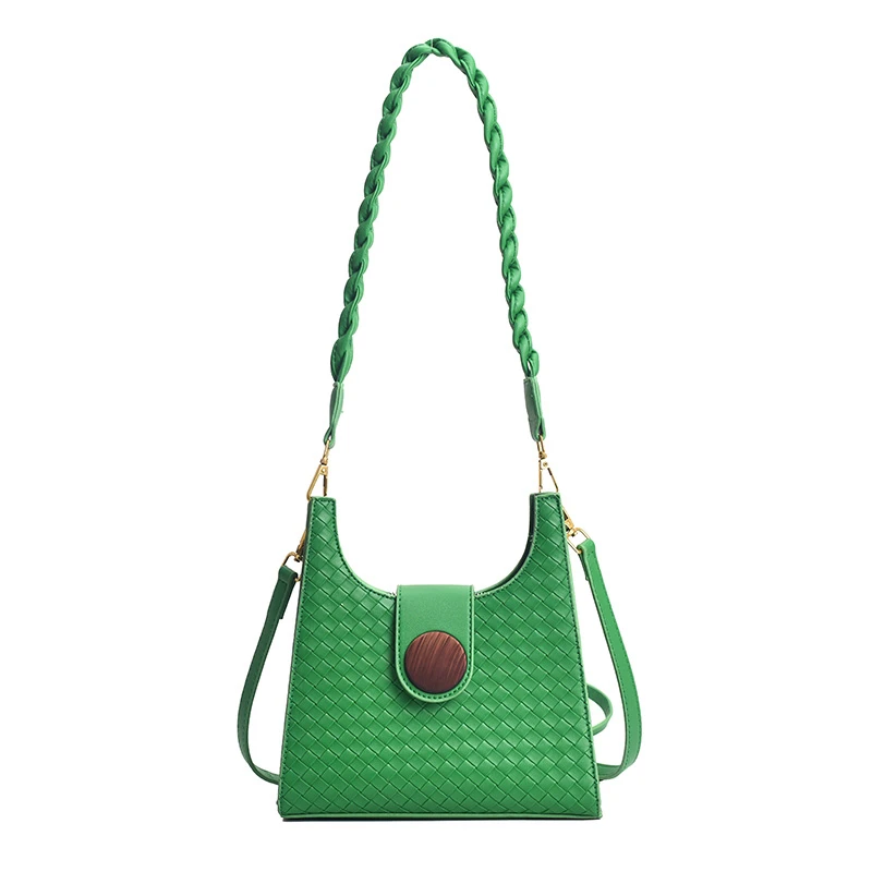 

2022 High Quality Woven Armpit Bags for Women Brand Shoulder Bag Fashion Purses and Handbag Designer Crossbody Bag Green Satchel
