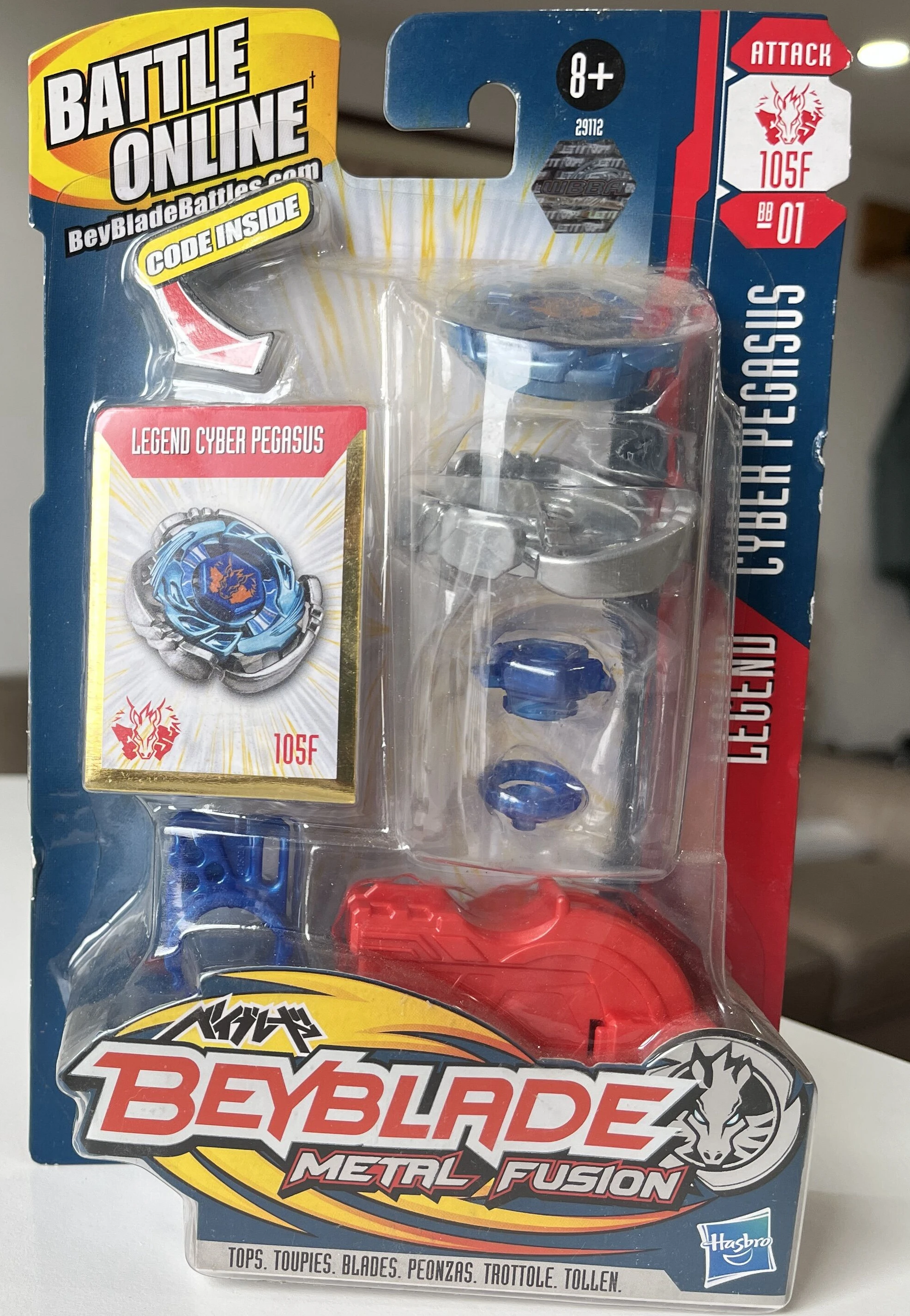 

Новинка HASBRO Beyblade Metal Fusion Legend Cyber Pegasus 105F BB01