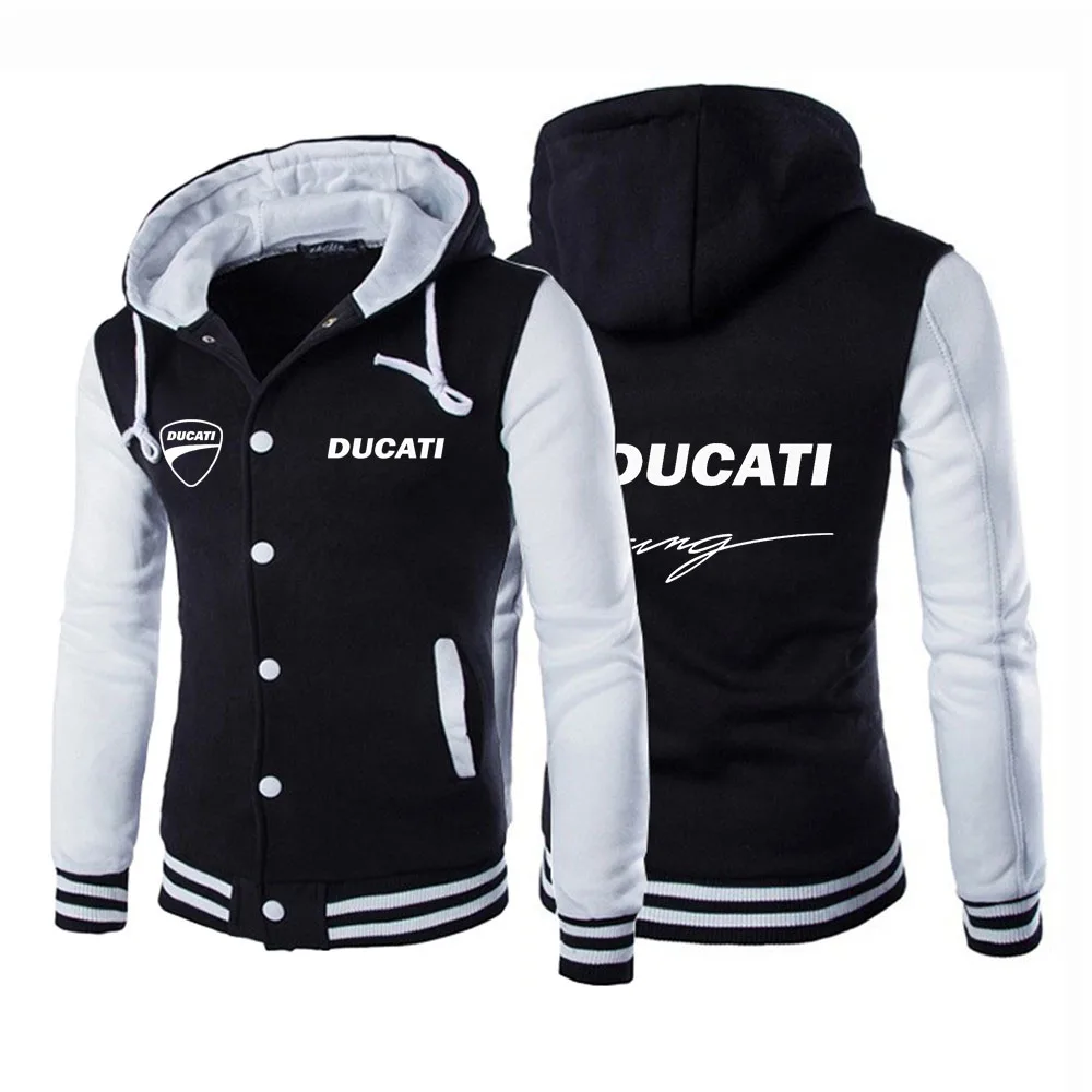 

2022 Ducati Mens Baseball Uniform College Tracksuit Hoodies Jackets Coat Elegant Winter Warm Popular Harajuku Tops