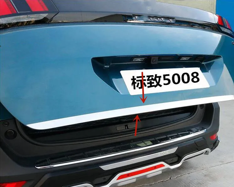 

For Peugeot 5008 2017-2021 High-quality stainless steel Trunk door trim strip Tailgate trim decoration car accessories