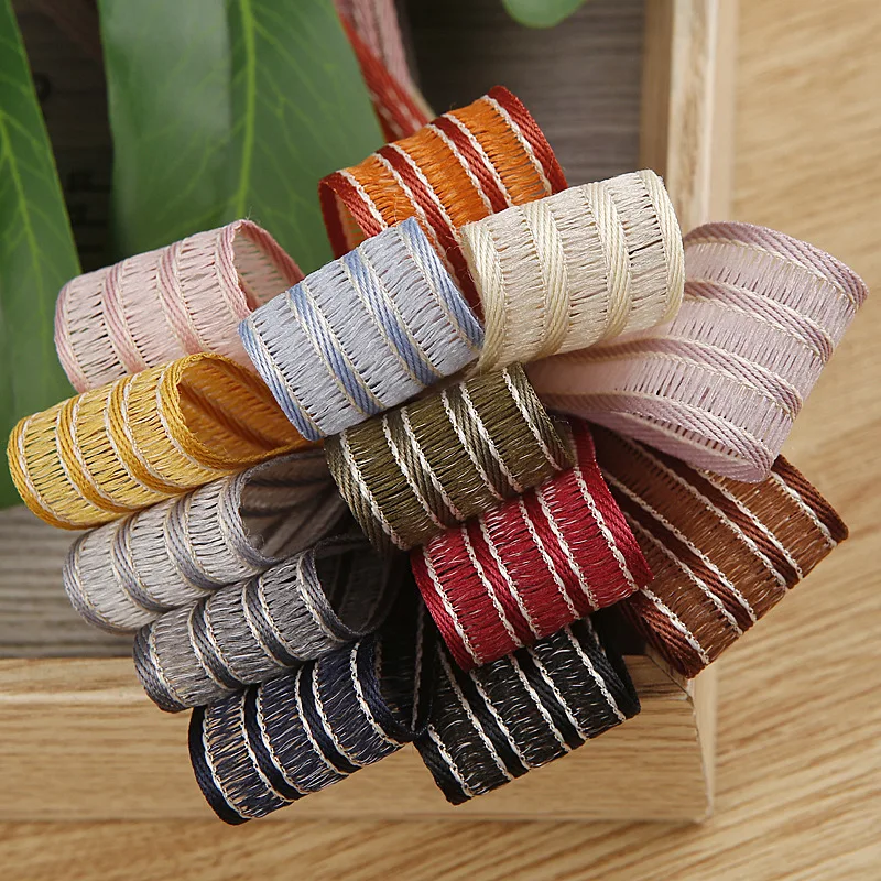 

5yards Stripe Hollow Mesh Ribbon for Diy Headwear Materials Cake Gift Box Flowers Packaging Hat Sewing Decoration Accessories