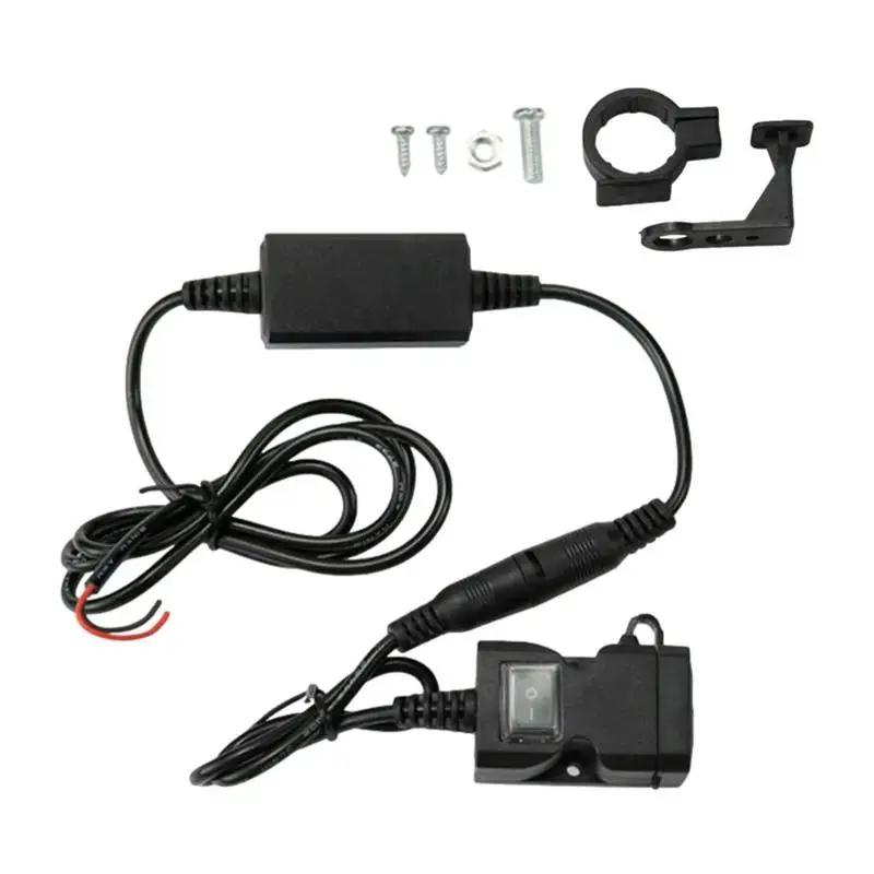 

Зарядное устройство для телефона для мотоцикла с USB-адаптером, зарядное устройство для мотоцикла, энергосберегающее защитное зарядное устройство для мотоцикла с двумя USB-портами