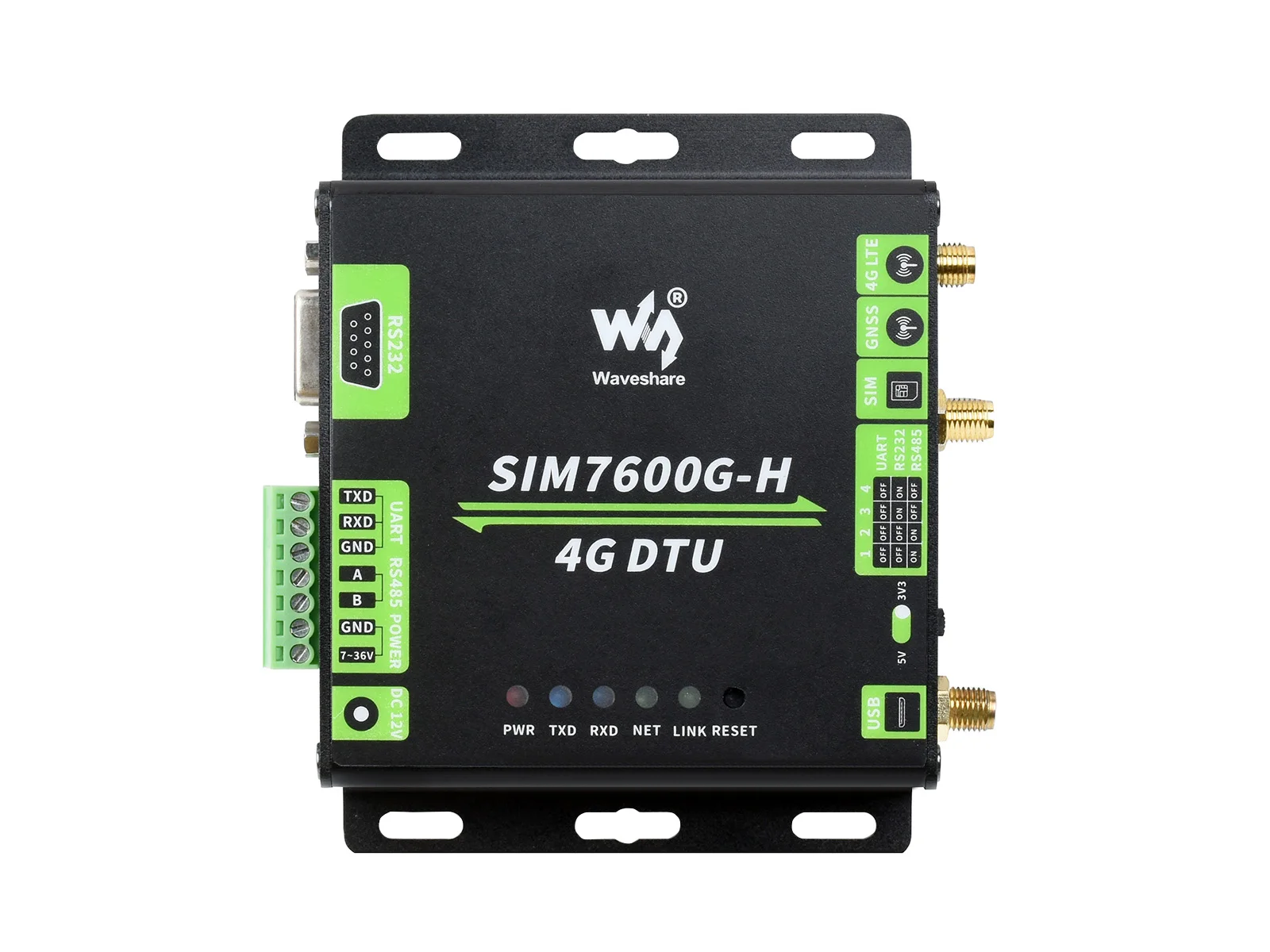 Industrial Grade SIM7600G-H 4G DTU, USB UART/RS232/RS485 Multi Interfaces Communication, LTE Global Band Support images - 6