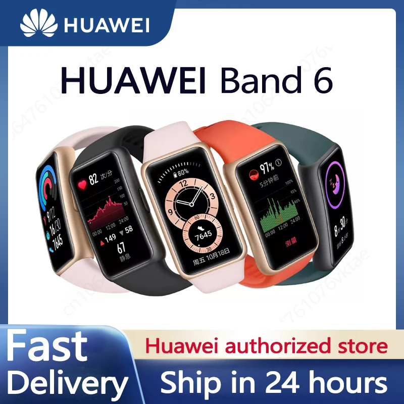 

Huawei Band 6 Smartband Blood Oxygen 1.47'' Screen Heart Rate Tracker Sleep monitoring Smartband 14 Days Battery life