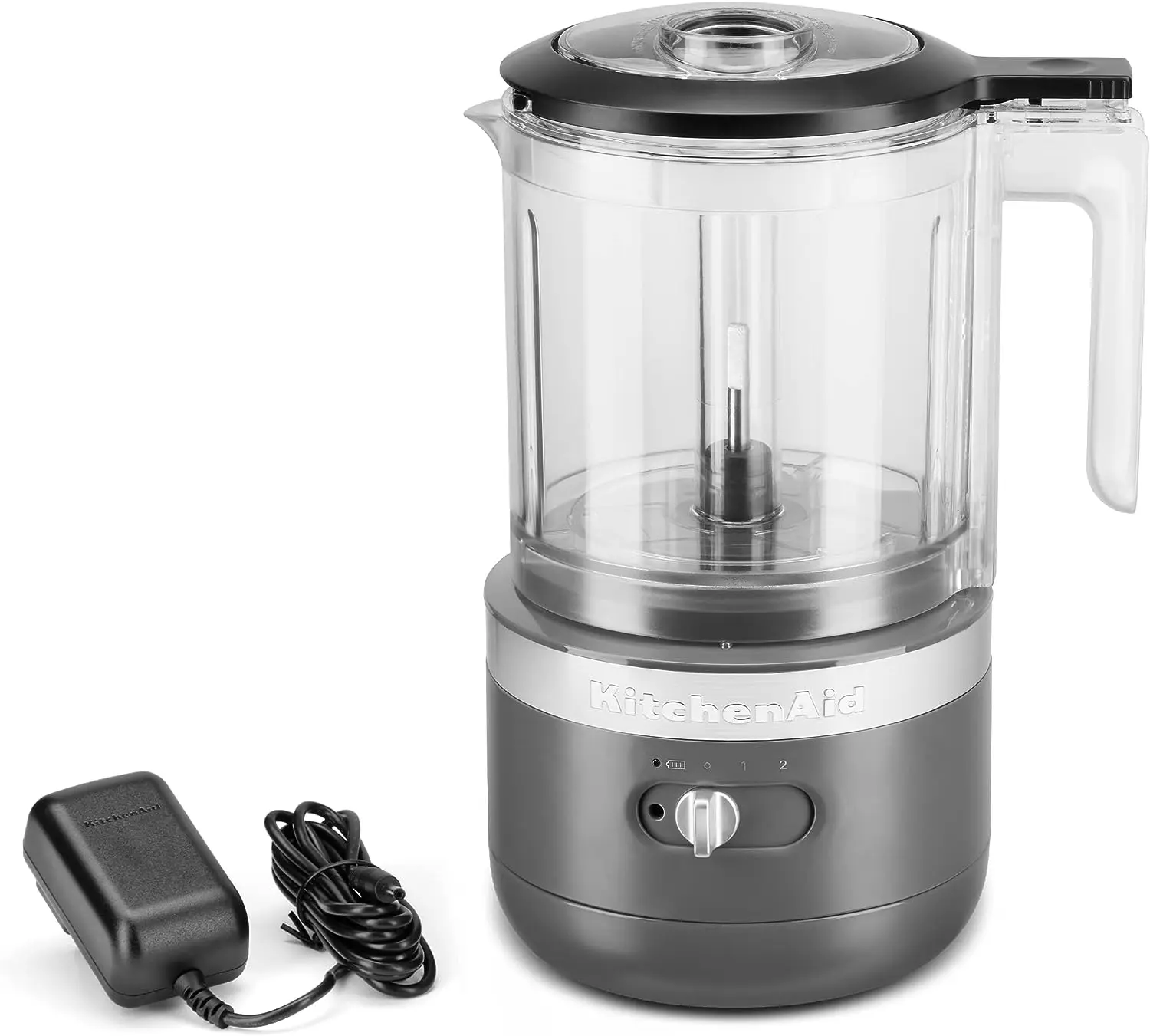 

5 Cup Cordless Food Chopper, Charcoal Grey