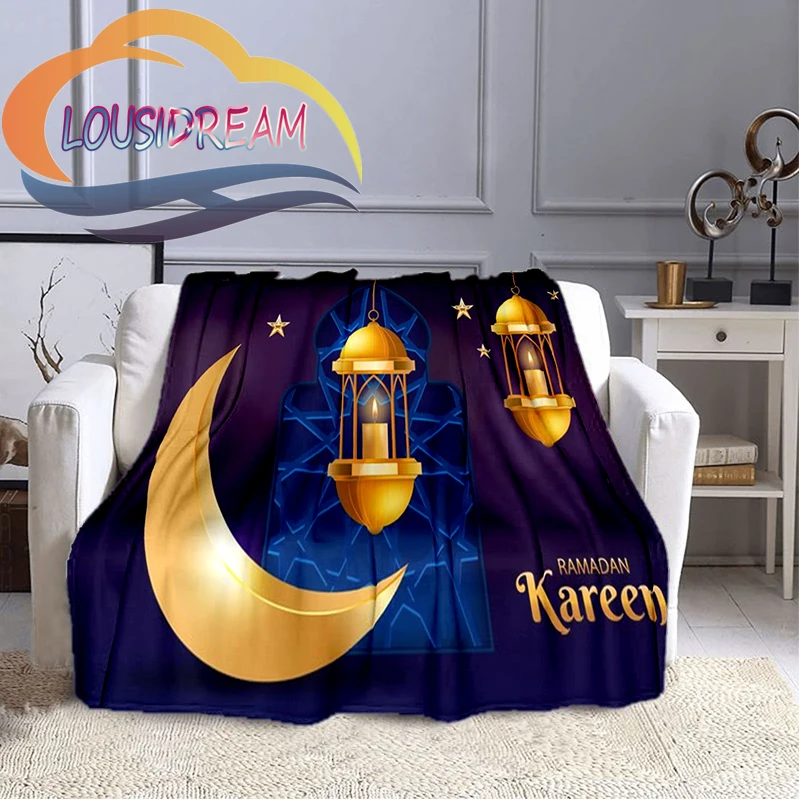 

Ramadan kareem Series wool blanket cashmere blanket、fashion Ramadan moon Portable Flannel blanket