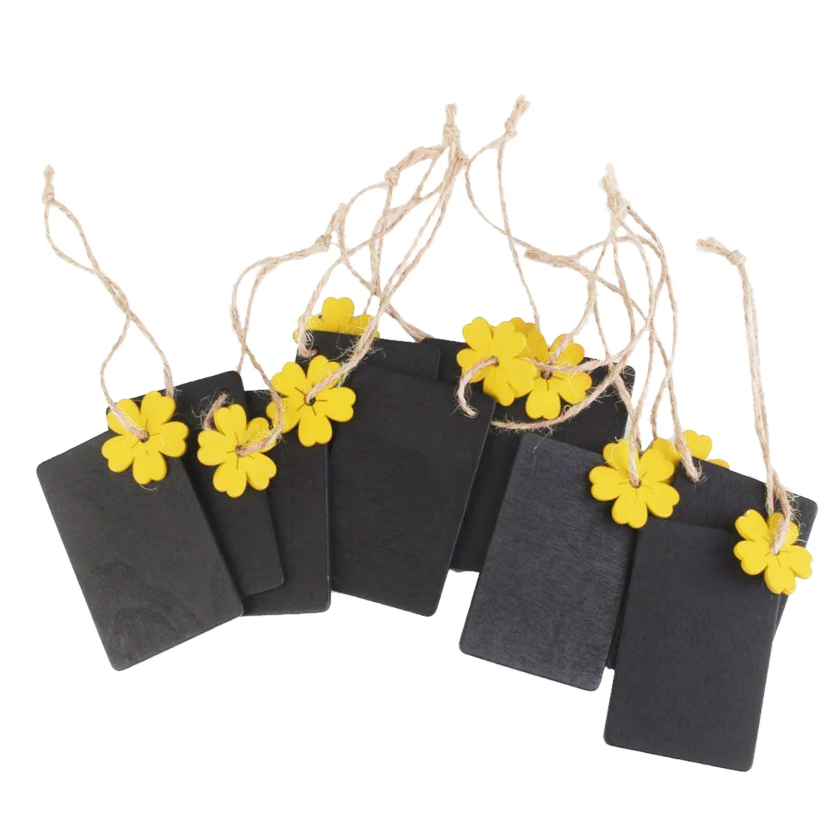 

Hanging Chalkboard Tags Blackboard Tag Wooden Signs Mini Labels Message Board Wood Gift Weddings Rectangular Erasable Sign Table