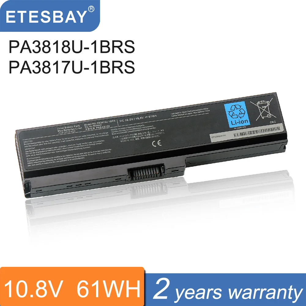 ETESBAY PA3817U-1BRS для TOSHIBA Satellite L630 L645 L650 L655 L600 L700 L670 L730 L755 PABAS229 PABAS230 61WH/48WH