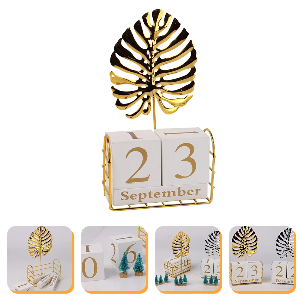 

1 Set Manual Replacement Wooden Perpetual Desk Calendar Wooden Calendar Block Gift