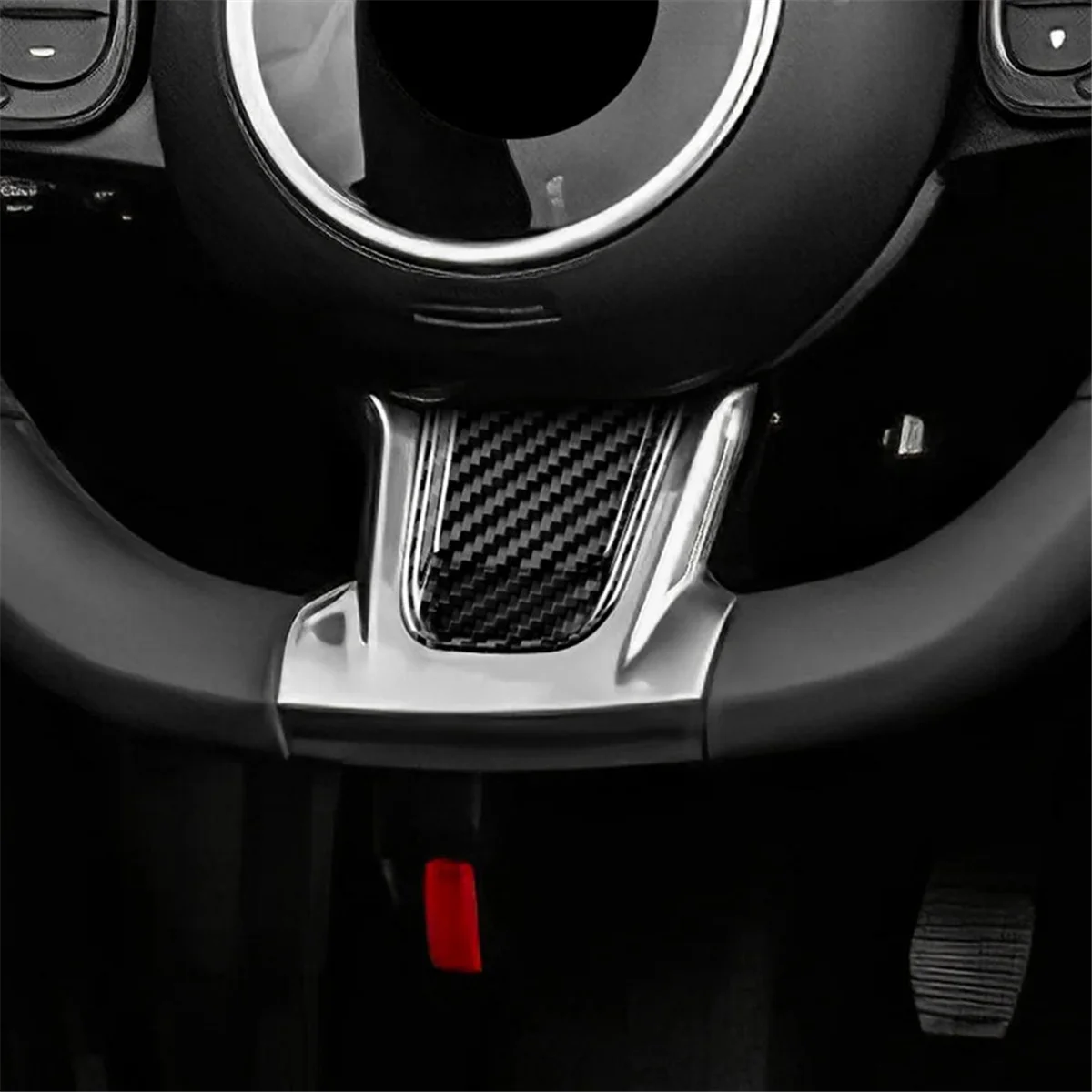 Наклейка из настоящего твердого углеродного волокна для Fiat 500 Abarth 595 2020 2021 2022 2023
