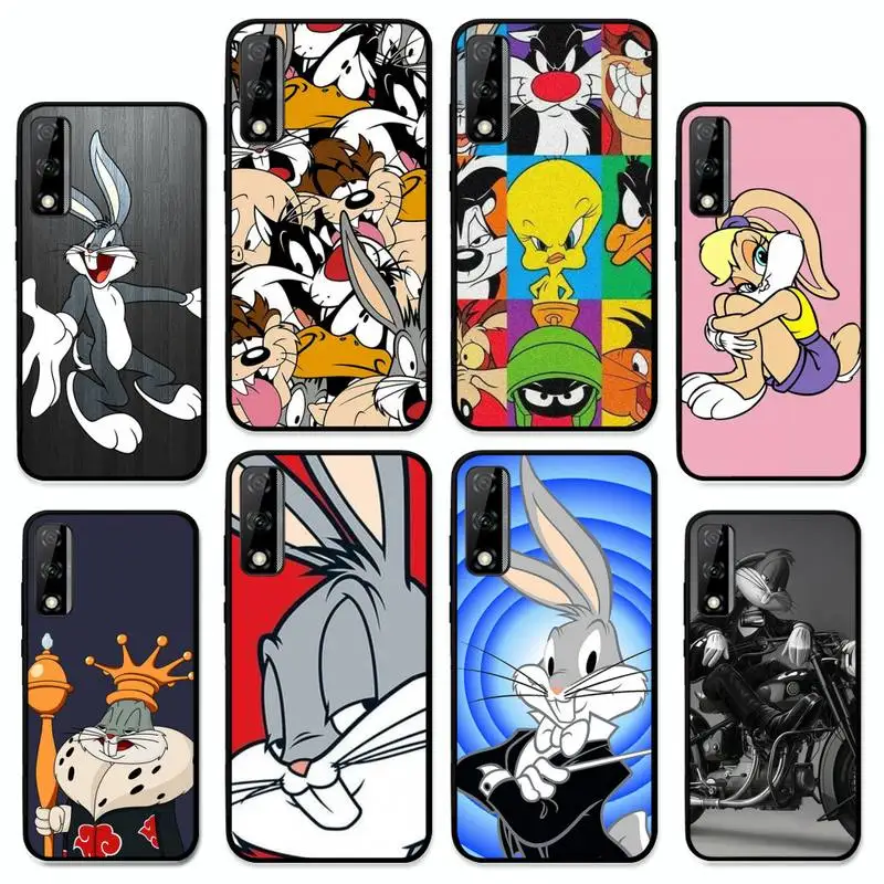 

Funny Cute Rabbit Wolf dog Cartoon Phone Case for Huawei Y 6 9 7 5 8s prime 2019 2018 enjoy 7 plus