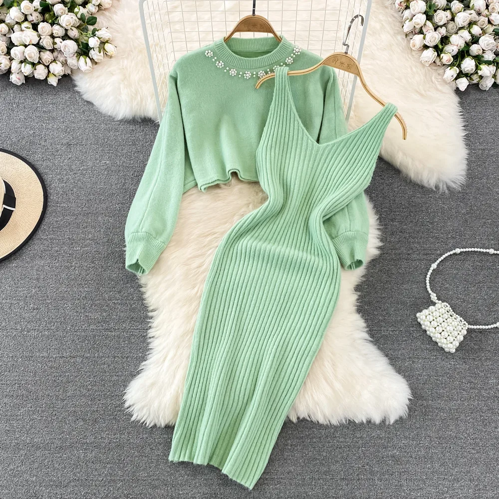 

Women Knitted Dress Sets Vip Link