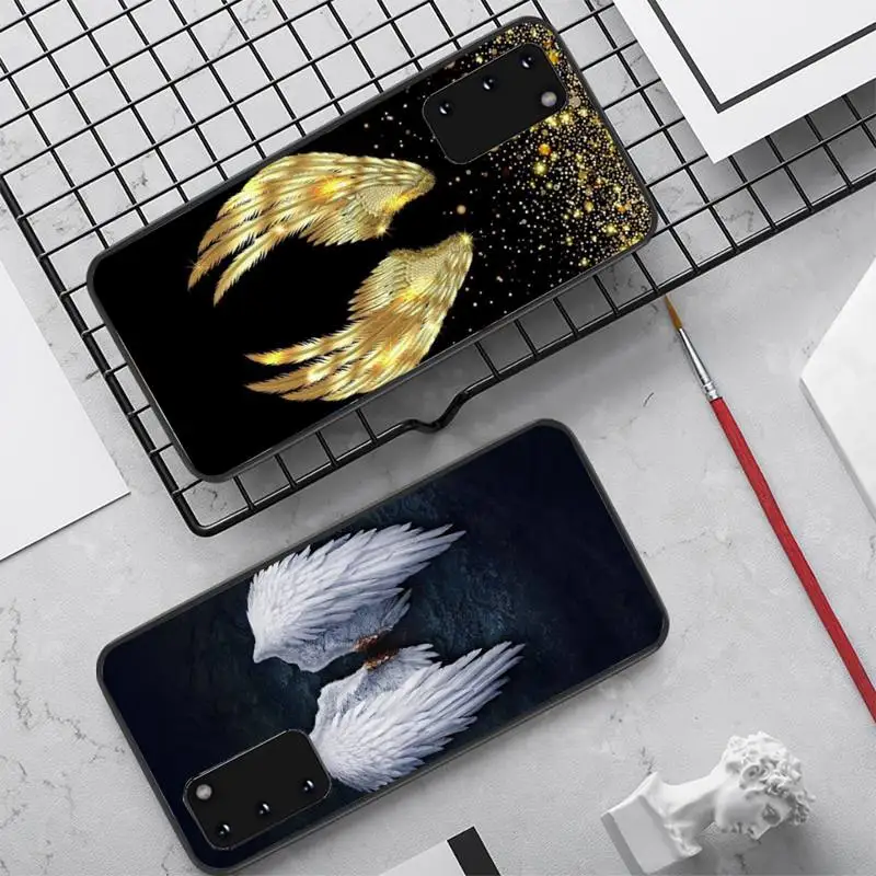 

Angel Wings Phone Case for Samsung S20 lite S21 S10 S9 plus for Redmi Note8 9pro for Huawei Y6 cover