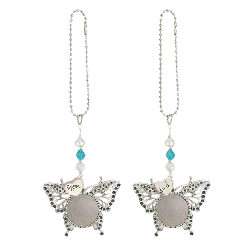 Стильный серебряный аксессуар для салона автомобиля в форме бабочки