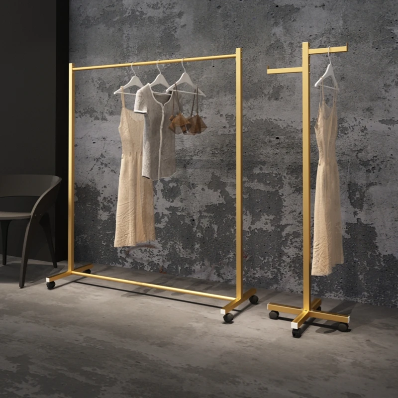 

Floor Entryway Clothes Rack Balcony Corner Golden Nordic Drying Clothes Hanger Entryway Minimalist Kledingrek Home Furniture